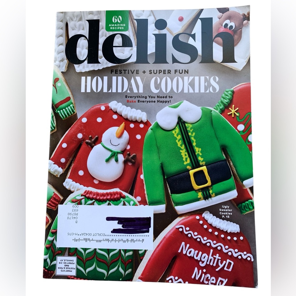 Delish Issue 8 Holiday Cookies Magazine Recipes Kitchen Christmas Home